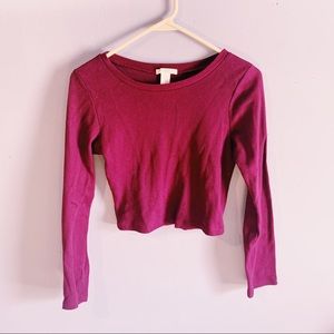 Maroon crop top